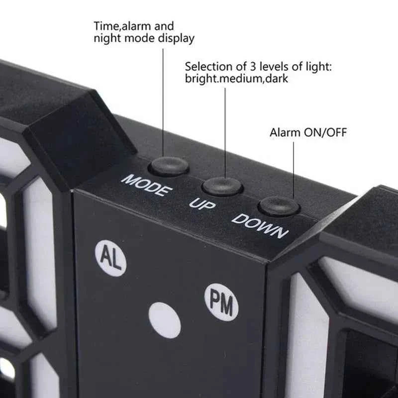 3D LED Digital Wall Clock | Glow Night Mode | Aesthetic Room Decor