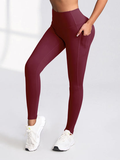 Women's Gym Leggings with Pocket Push Up High Waist Running Outdoors Sports Leggings Women Activewear Stretch Pants