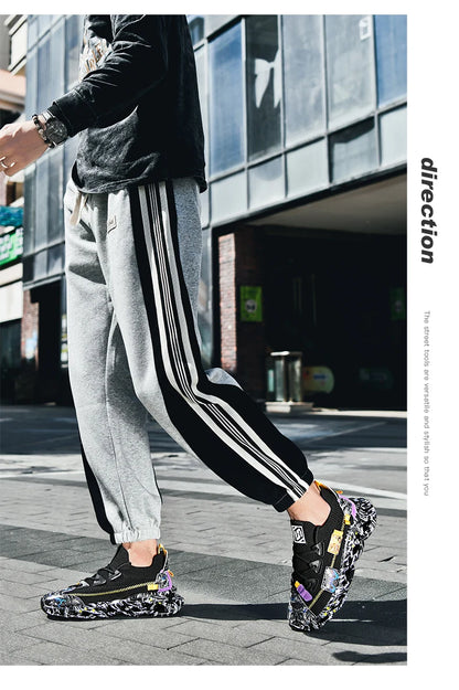 Men's Luxury Sneakers with Bold Artistic Design - VaultHaus