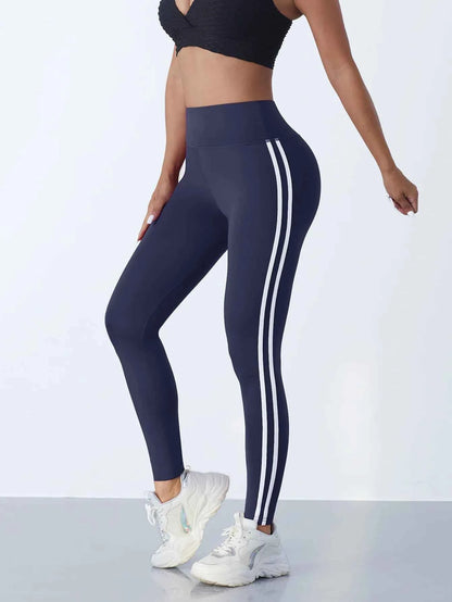 Women's Striped Sport Pants for Fitness and Running