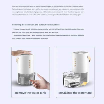 Smart Air Dehumidifier for Home Office - Negative Ion Mold Removal