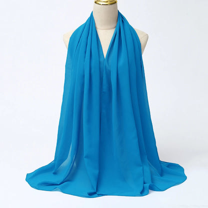 Elegant Chiffon Hijab Scarf - Lightweight Head Wrap & Shawl