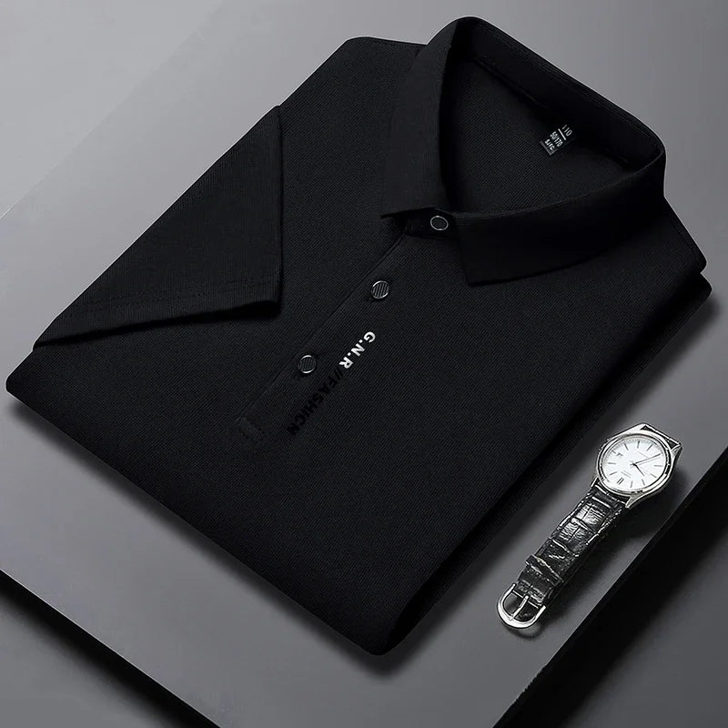 Solid Color Polo Shirt for Men - Stylish Fit - VaultHaus