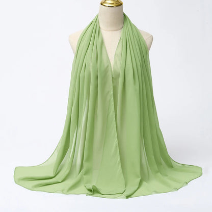 Elegant Chiffon Hijab Scarf - Lightweight Head Wrap & Shawl