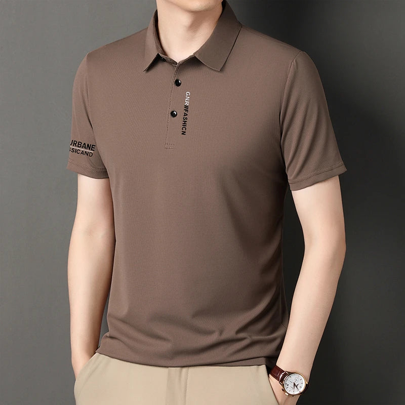Short Sleeve Solid Colour Polo for Men - VaultHaus