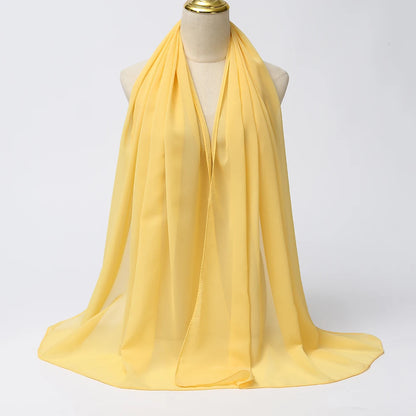 Elegant Chiffon Hijab Scarf - Lightweight Head Wrap & Shawl