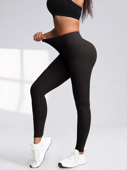 Women's Gym Leggings with Pocket Push Up High Waist Running Outdoors Sports Leggings Women Activewear Stretch Pants