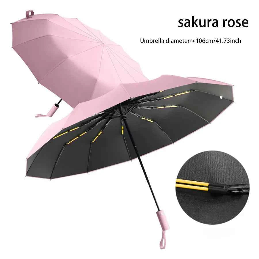 24-Bone Windproof Umbrella: Strong & Anti-UV Sunscreen