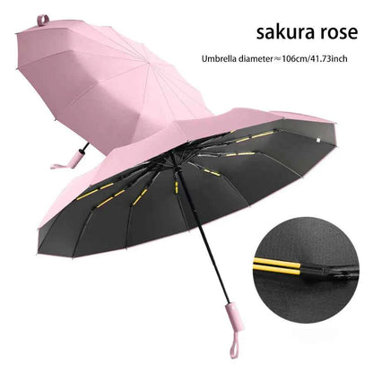 24-Bone Windproof Umbrella: Strong & Anti-UV Sunscreen