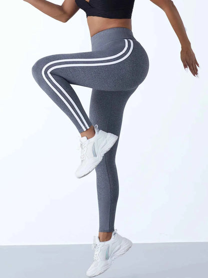Women's Striped Sport Pants for Fitness and Running