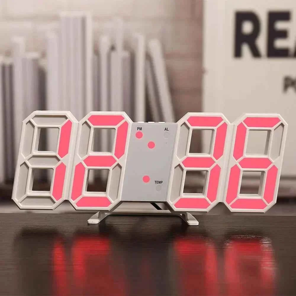 3D LED Digital Wall Clock | Glow Night Mode | Aesthetic Room Decor