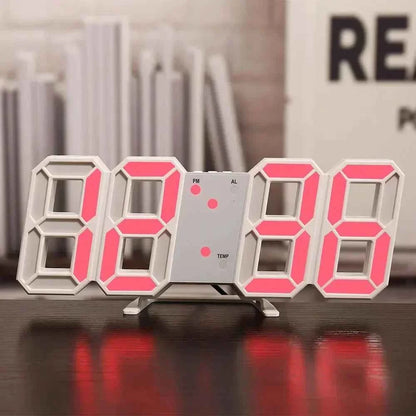 3D LED Digital Wall Clock | Glow Night Mode | Aesthetic Room Decor