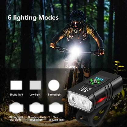 LED Bicycle Front Light Type-C Rechargeable Bicycle Headlight MTB Road Bike Headlamp Easy to Install Cycling Accessories