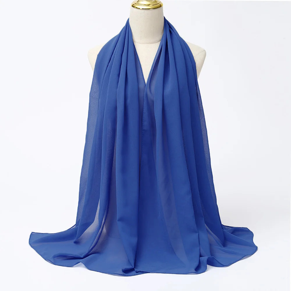 Elegant Chiffon Hijab Scarf - Lightweight Head Wrap & Shawl