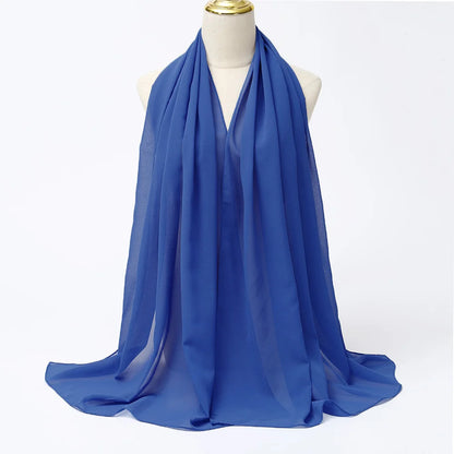 Elegant Chiffon Hijab Scarf - Lightweight Head Wrap & Shawl
