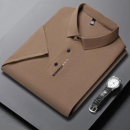 Solid Color Polo Shirt for Men - Stylish Fit - VaultHaus