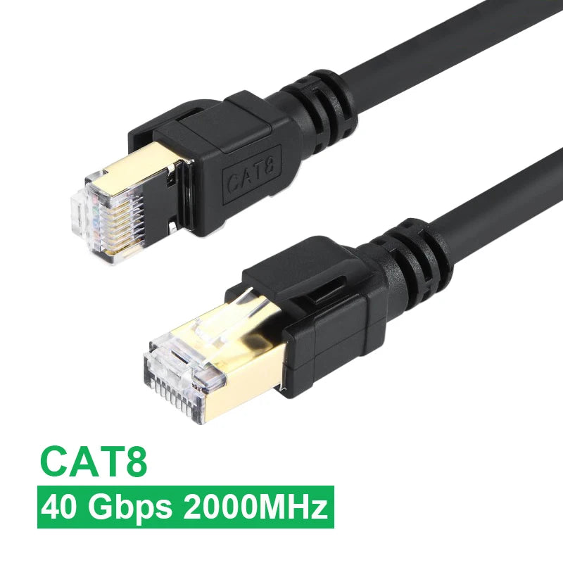 Gaming High Speed Ethernet Cable Cat8 40Gbps 2000MHz Internet Network Cable Ethernet Cat 8 20m 5m Rj45 20metres 20m LAN Cord