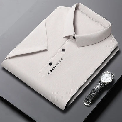 Solid Color Polo Shirt for Men - Stylish Fit - VaultHaus