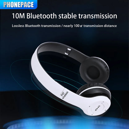 P47 Wireless bluetooth headphone With Mic Noise Cancelling Headsets Stereo Sound Earphones Sports Gaming Headphones Supports PC