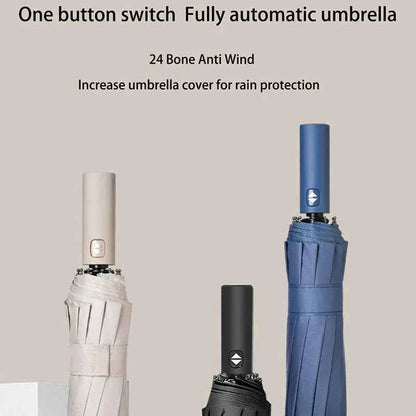 24-Bone Windproof Umbrella: Strong & Anti-UV Sunscreen