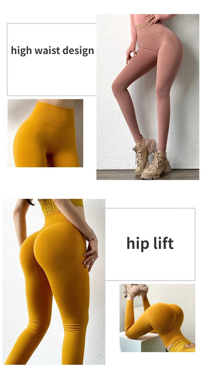 Anti-Cellulite-Yogahose für Damen mit Push-Up- und Po-Lift-Design