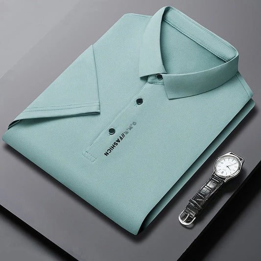 Solid Color Polo Shirt for Men - Stylish Fit - VaultHaus