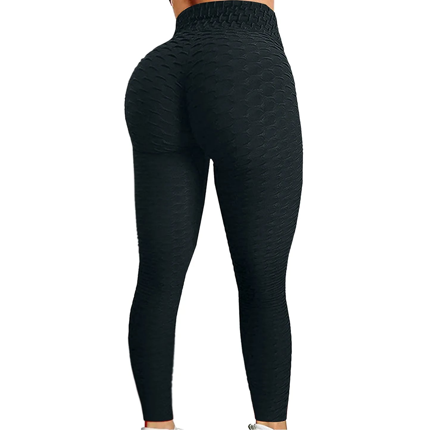 Damen Leggings mit hoher Taille, Yogahose, Bauchkontrolle, schlankmachende Booty-Leggings, Workout, Laufen, Po-Lift-Strumpfhose