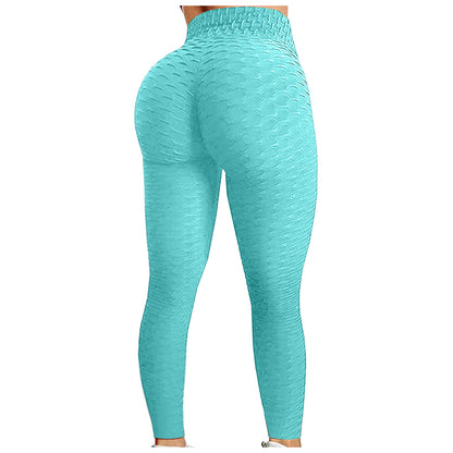 Damen Leggings mit hoher Taille, Yogahose, Bauchkontrolle, schlankmachende Booty-Leggings, Workout, Laufen, Po-Lift-Strumpfhose