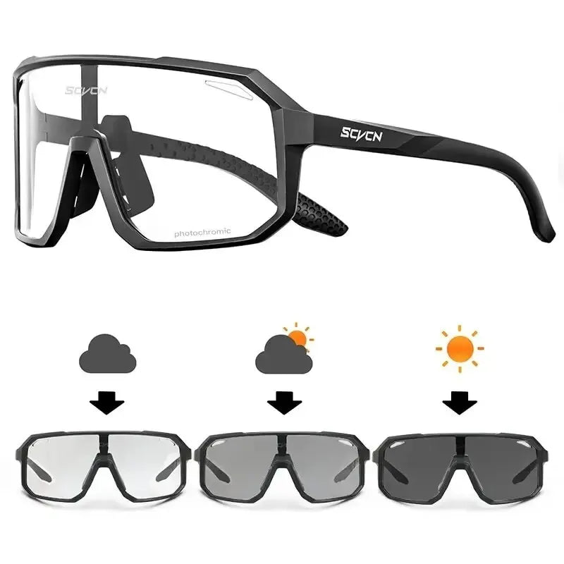 Cycling Glasses Photochromic Sunglasses Men Women Mountain Bike Road Eyewear New Bicycle Riding Outdoor Sports Hiking Goggles - VaultHaus
