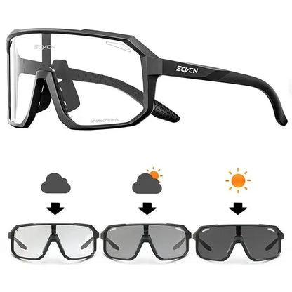 Cycling Glasses Photochromic Sunglasses Men Women Mountain Bike Road Eyewear New Bicycle Riding Outdoor Sports Hiking Goggles - VaultHaus