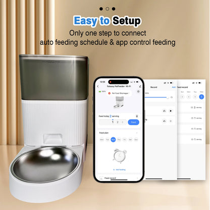Automatic Cat or Dog Feeder with APP Control and Timer for easy feeding schedule management