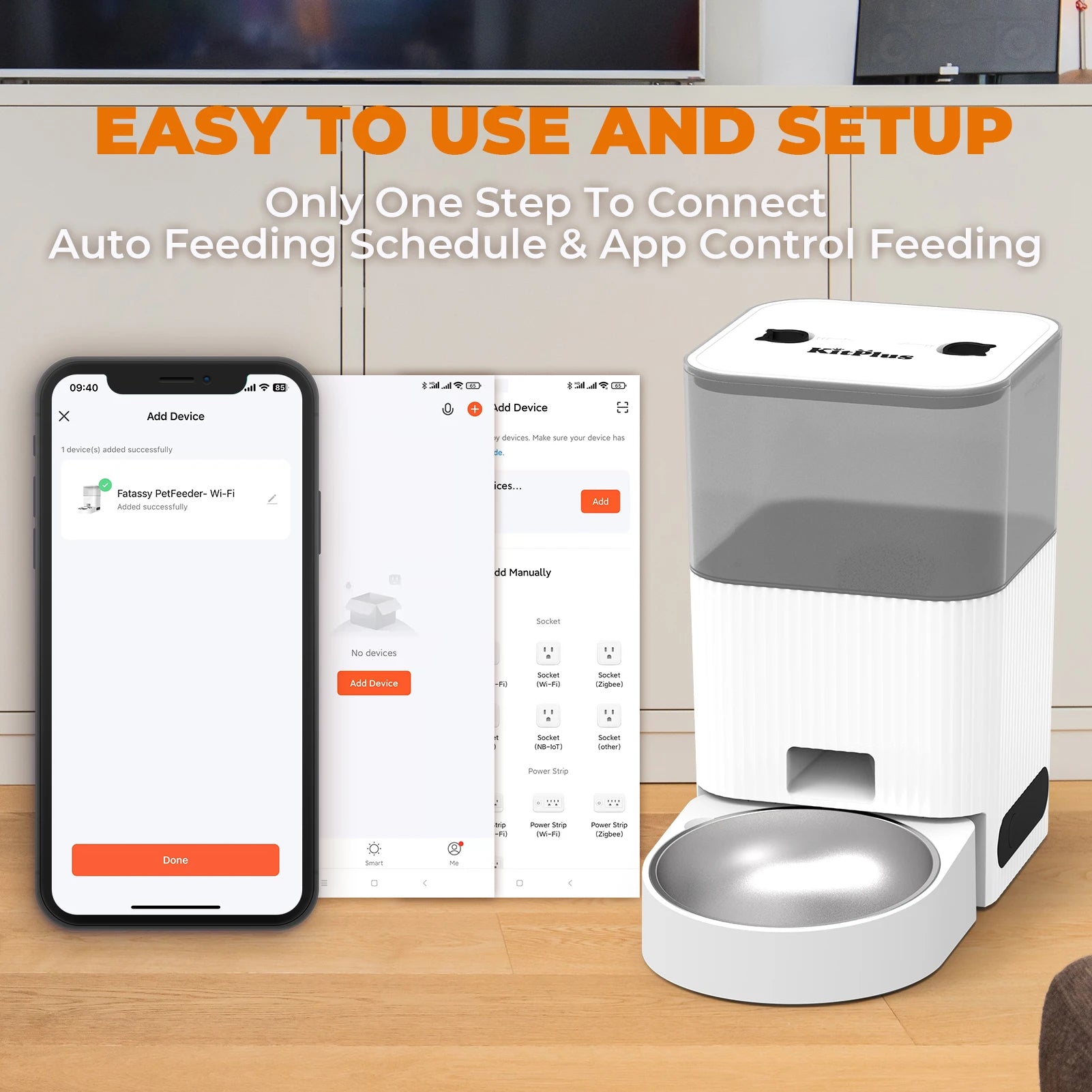 VaultHaus Automatic Cat or Dog Feeder with APP Control and Timer for Easy Scheduling and Feeding