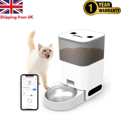 VaultHaus Automatic Cat or Dog Feeder, APP Control with Timer, designed for easy meal scheduling