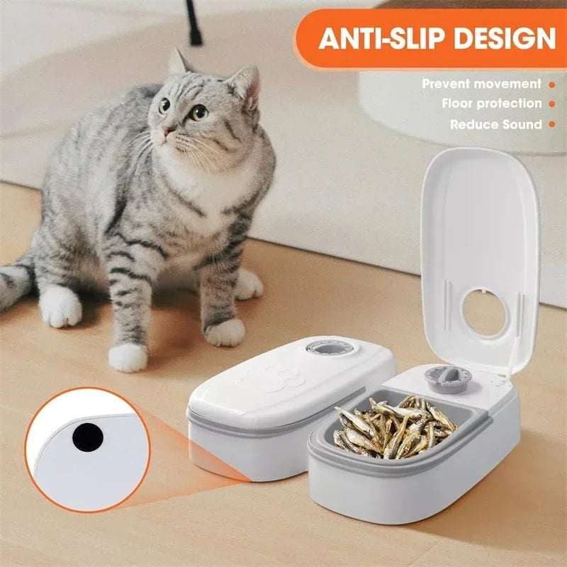 VaultHaus automatic pet food dispenser with anti-slip design for hassle-free feeding and reduced movement