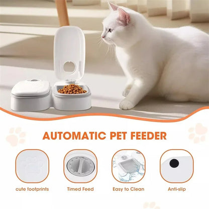 VaultHaus automatic pet food dispenser designed with easy clean features and anti-slip base