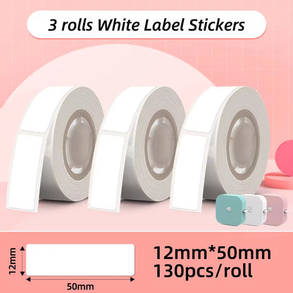 Mini Portable Label Printer, Thermal Label Maker Wireless Sticker Pocket  Various Label Paper