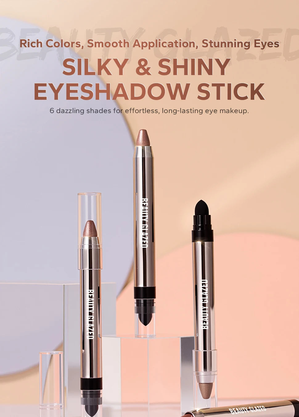 VaultHaus dual-ended highlighter eyeshadow pencil pearlescen with six dazzling shades for smooth application
