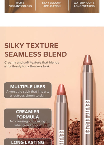 VaultHaus dual-ended highlighter eyeshadow pencil pearlescen with silky texture and seamless blend