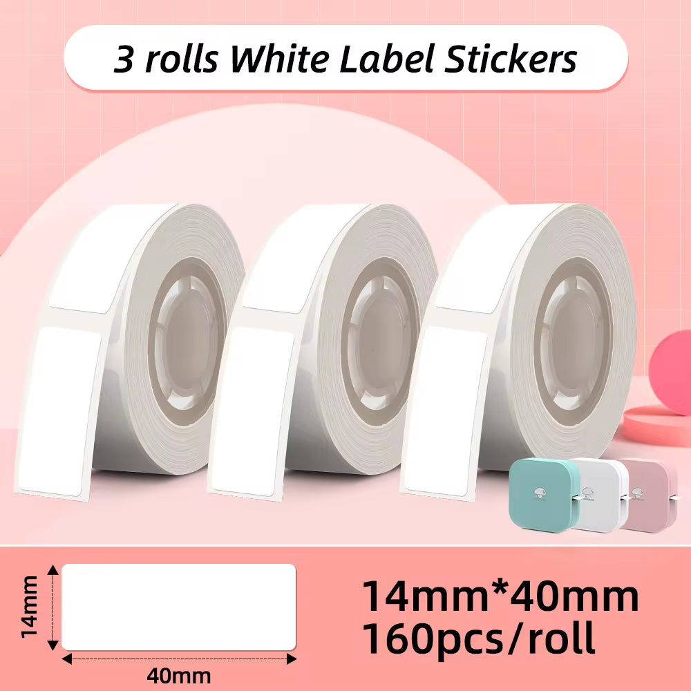 Mini Portable Label Printer, Thermal Label Maker Wireless Sticker Pocket  Various Label Paper