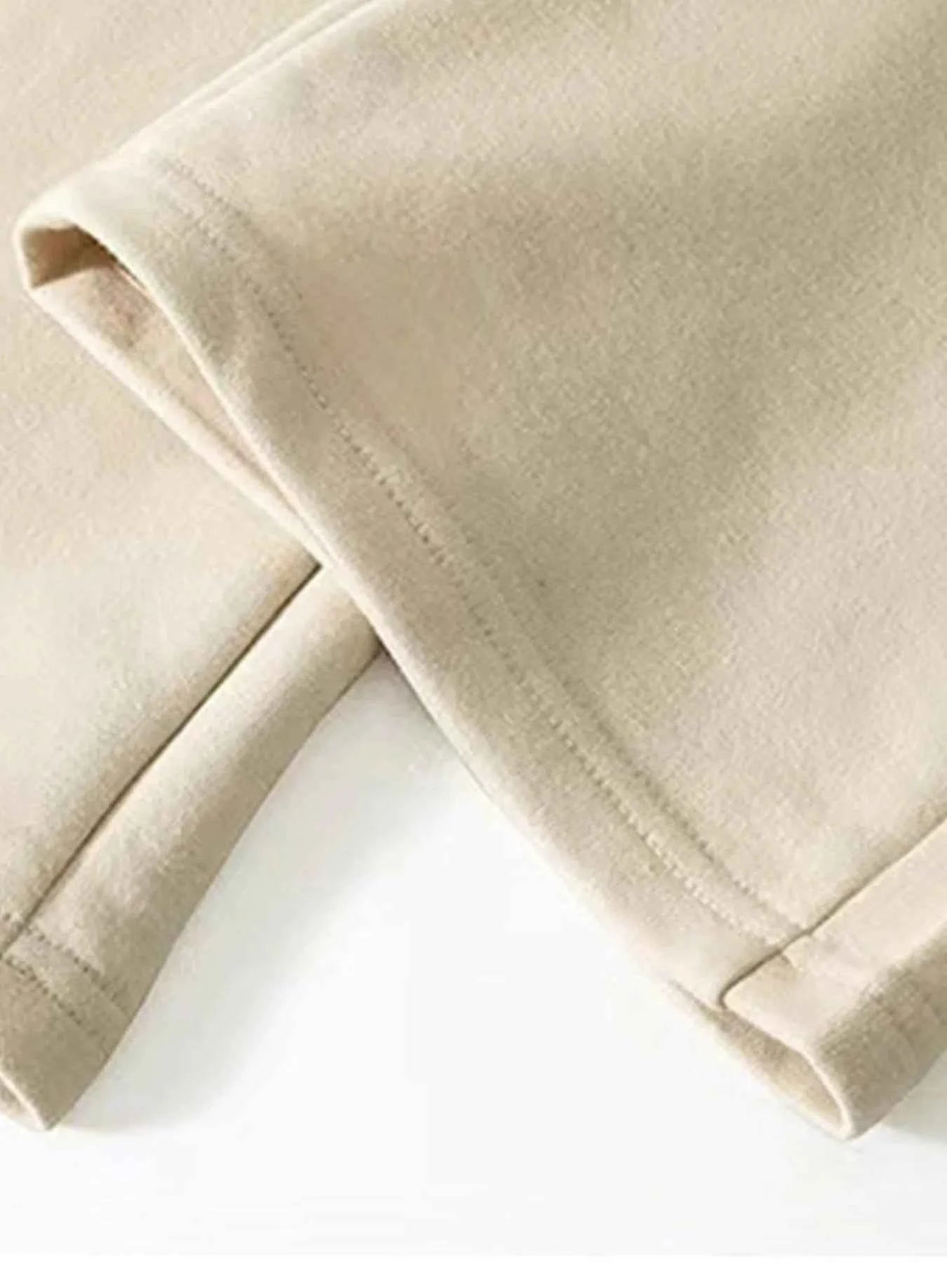 VaultHaus men's loose fit joggers in beige with comfortable cuffed hems for casual wear