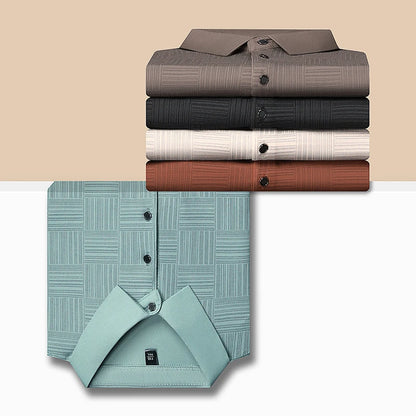 Variety of VaultHaus business casual polo for men in different colors and patterns