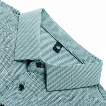 2025 Men's New Printed Business Casual Short sleeved POLO Shirt Fashion Short sleeved Comfortable and Breathable Top - VaultHaus