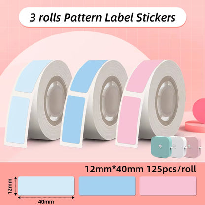 Mini Portable Label Printer, Thermal Label Maker Wireless Sticker Pocket  Various Label Paper