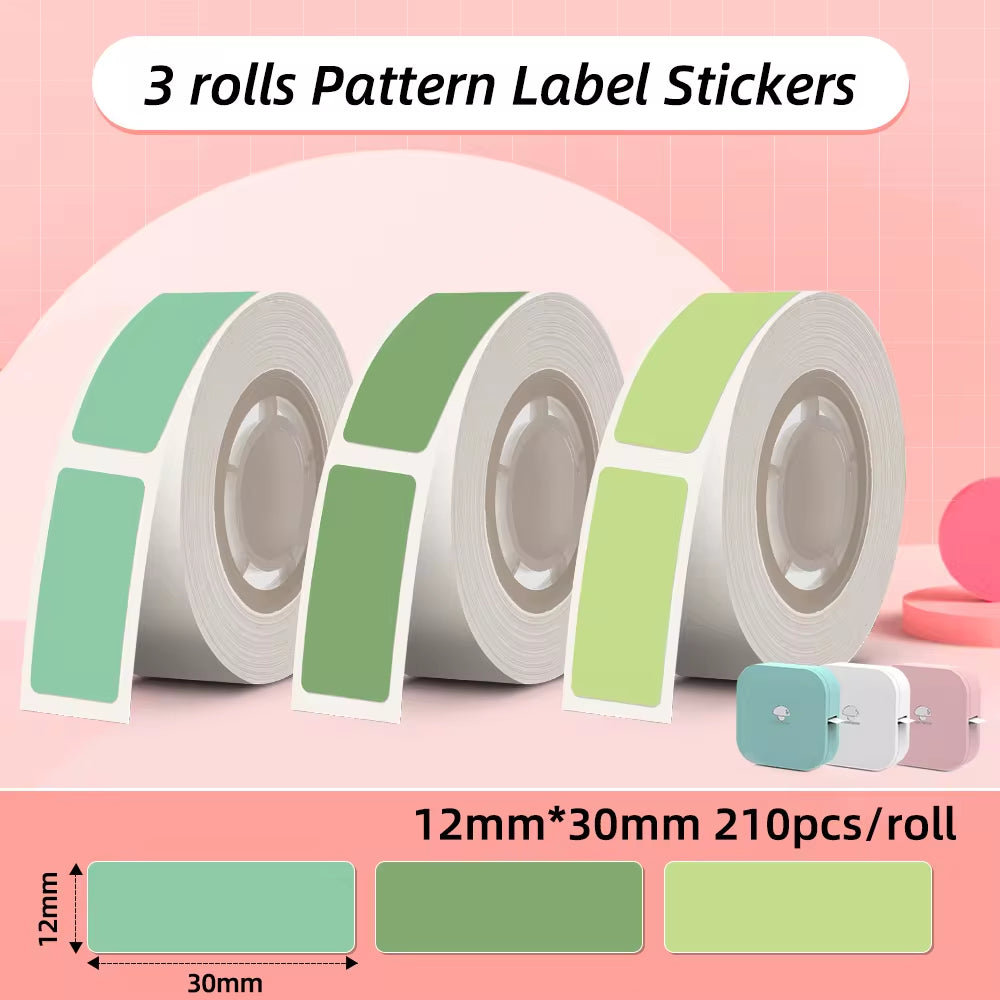 Mini Portable Label Printer, Thermal Label Maker Wireless Sticker Pocket  Various Label Paper