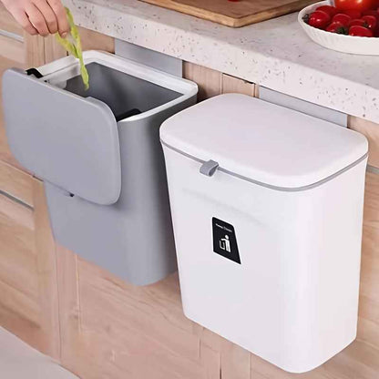 VaultHaus Door Hanging Trash Can for easy waste disposal in kitchens and small spaces