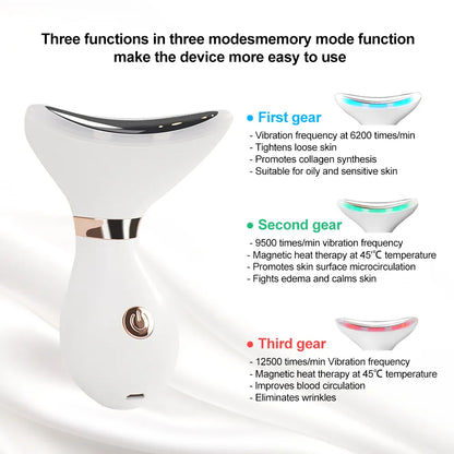 VaultHaus EMS facial massager for lifting with three vibration modes and magnetic heat therapy