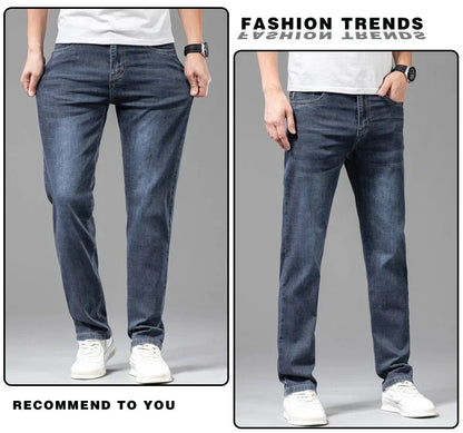 Stylish VaultHaus comfortable men's fashion jeans in dark blue, perfect for casual wear and everyday style.