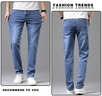 VaultHaus comfortable men's fashion jeans in light blue with a stylish and modern fit