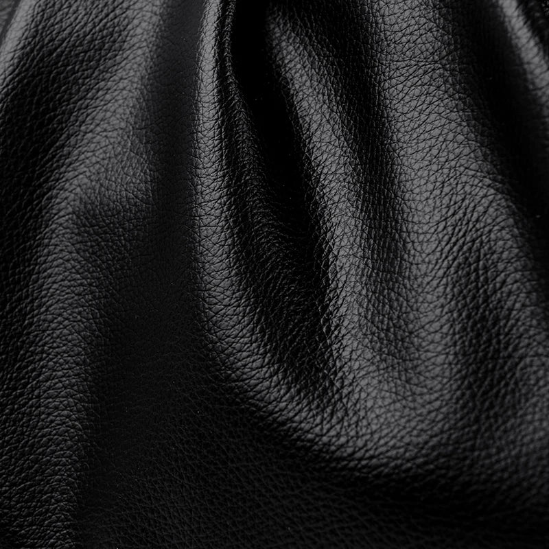 Close-up of high quality PU leather handbag showcasing soft texture and elegant finish