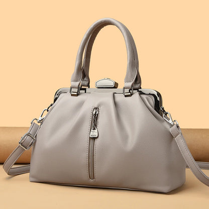 Elegant high quality PU leather handbag with stylish design and removable shoulder strap